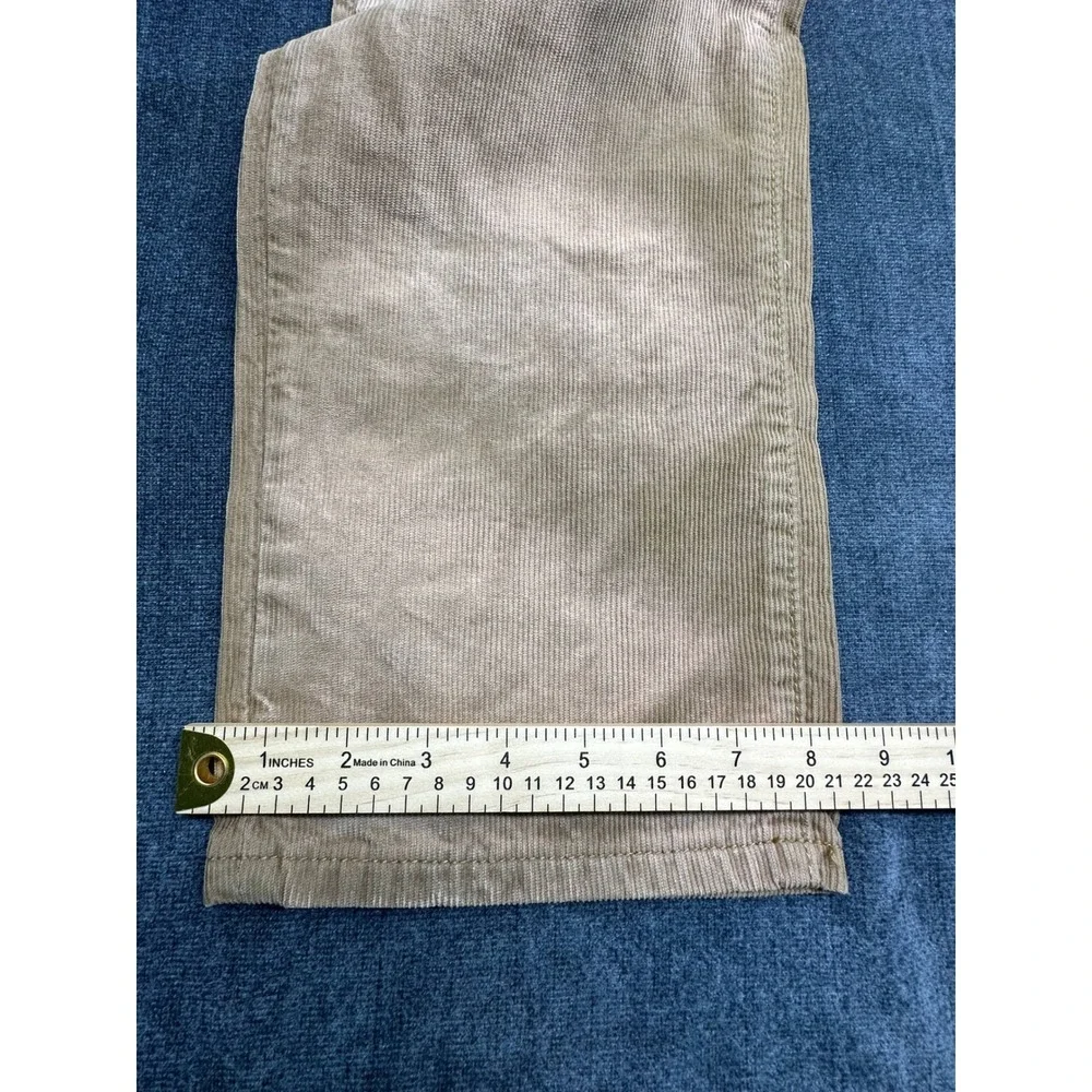 MNML V648 Repaired Corduroy Denim Tan Distressed Straight Leg Pants Mens Size 30